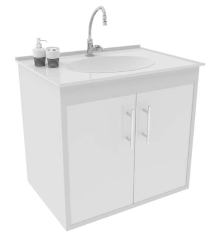 Gabinete WC c/ Lavatrio ArteFibra - Branco (Mod. 303)