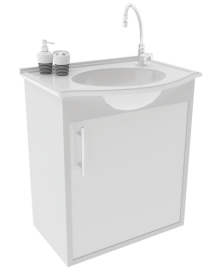 Gabinete para WC com Lavatrio ArteFibra - Branco