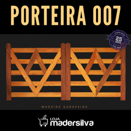 PORTEIRA DE MADEIRA - MODELO RETA 007